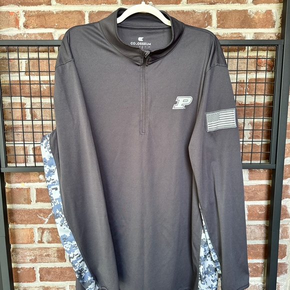 Colosseum Other - Purdue Colosseum Black Zip Up Military Pullover